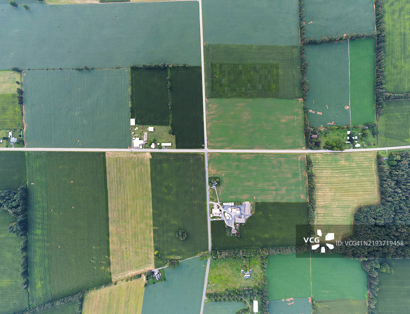 美国农场的鸟瞰图图片素材