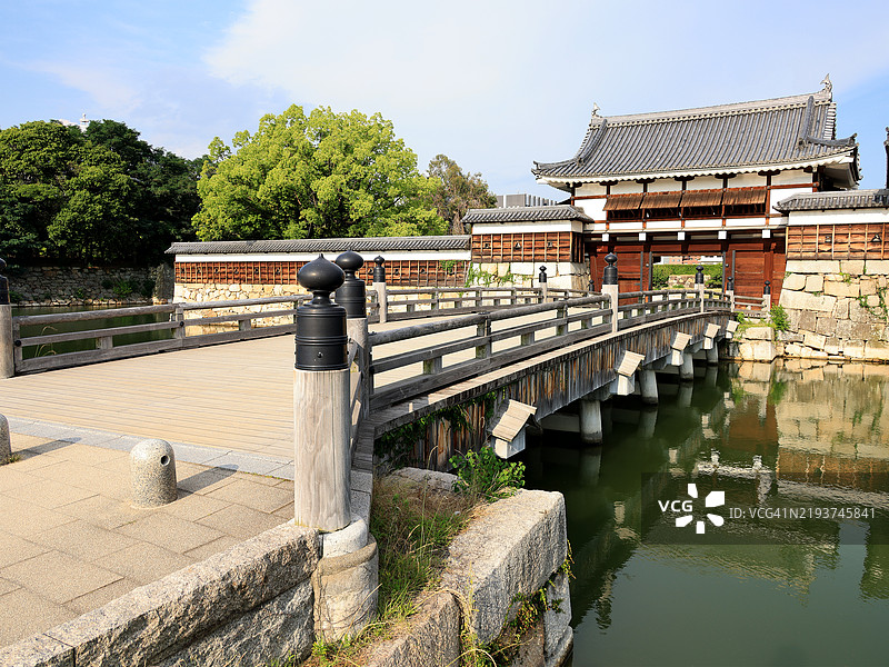 日本广岛的广岛城主桥和主门图片素材