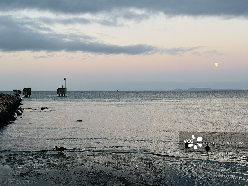 澳大利亚维多利亚州索伦托的海洋与天空的美丽景色图片素材