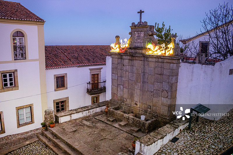 葡萄牙马尔瓦奥的喷泉图片素材