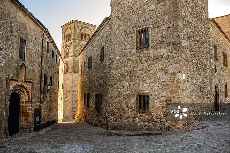 西班牙特鲁希略的老城区图片素材