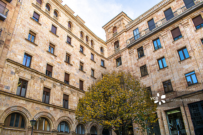 圣博阿尔广场，西班牙萨拉曼卡。图片素材