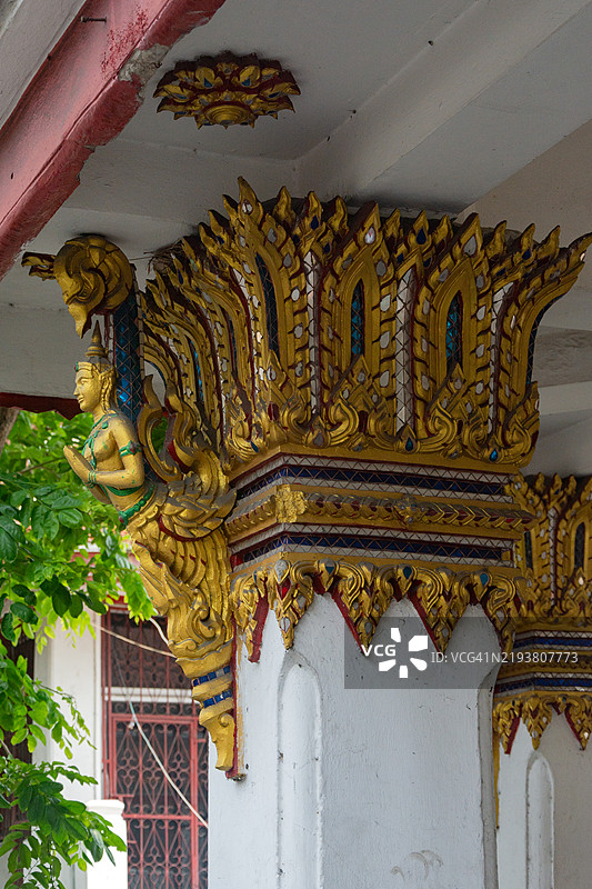 在玛哈纳帕拉寺入口大门上的装饰艺术图片素材