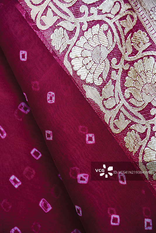 班德尼 - 印度手工艺扎染纺织品图片素材