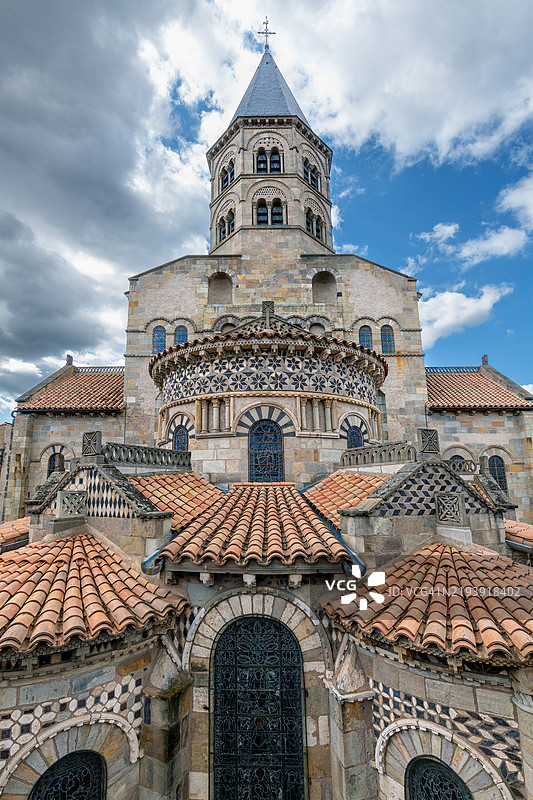 克莱蒙费朗的圣母港大教堂，奥弗涅，法国图片素材
