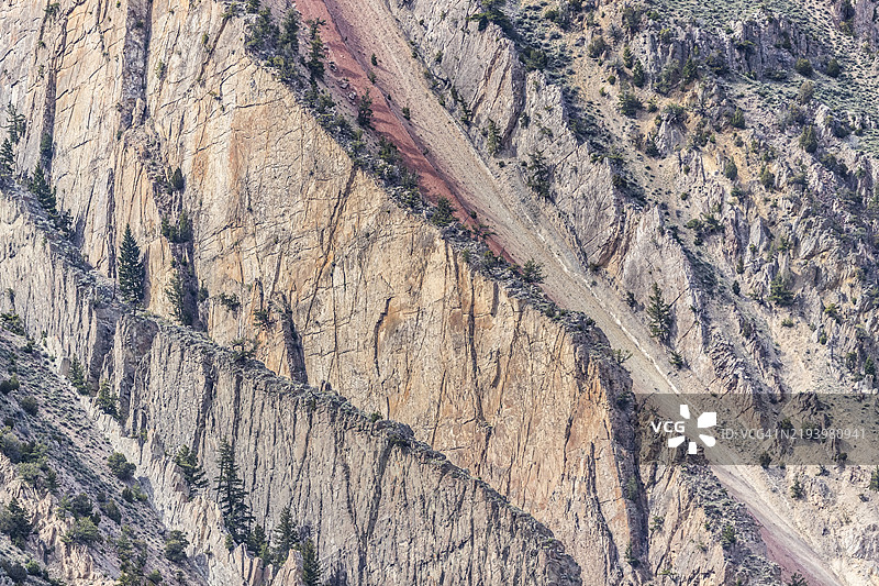 魔鬼滑坡，盖拉廷国家森林图片素材