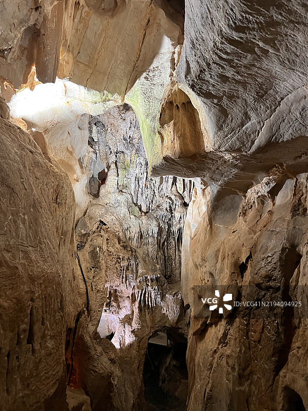 洞穴光线地质考古，无人景象图片素材