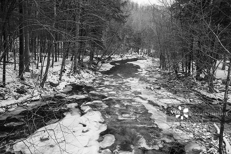 冰冻的河流图片素材