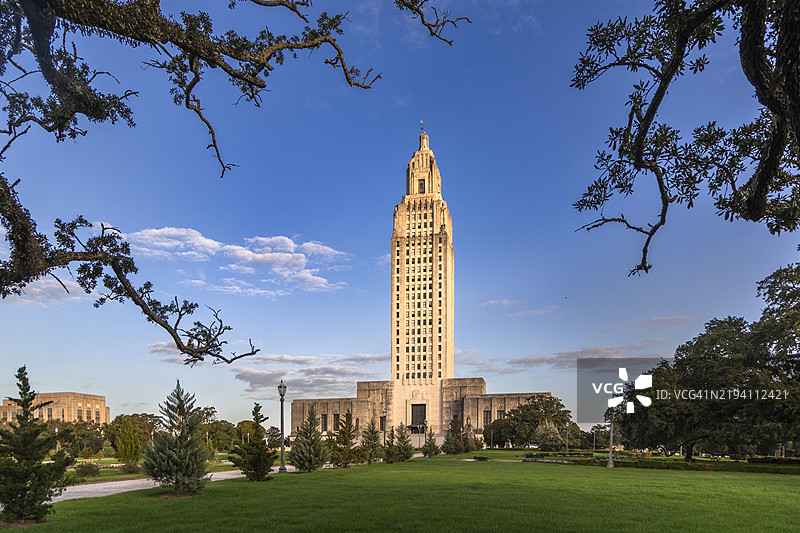 巴吞鲁日的路易斯安那州议会大厦图片素材