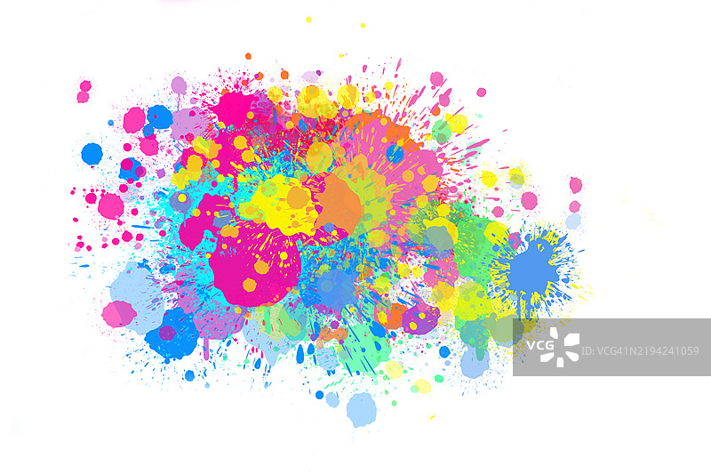 生动的油漆飞溅艺术作品图片素材