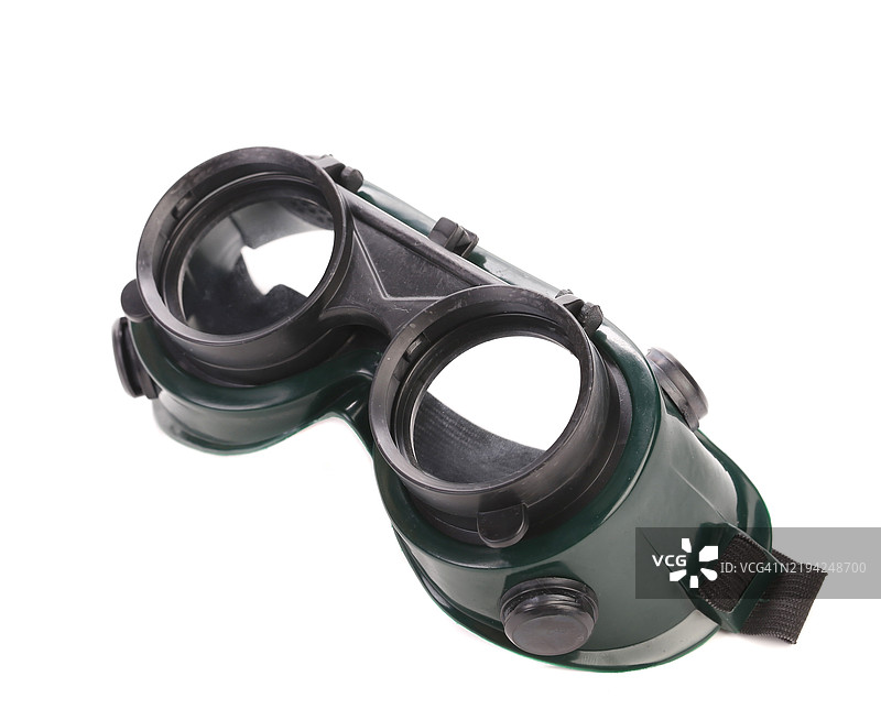 白色背景下的望远镜特写镜头图片素材