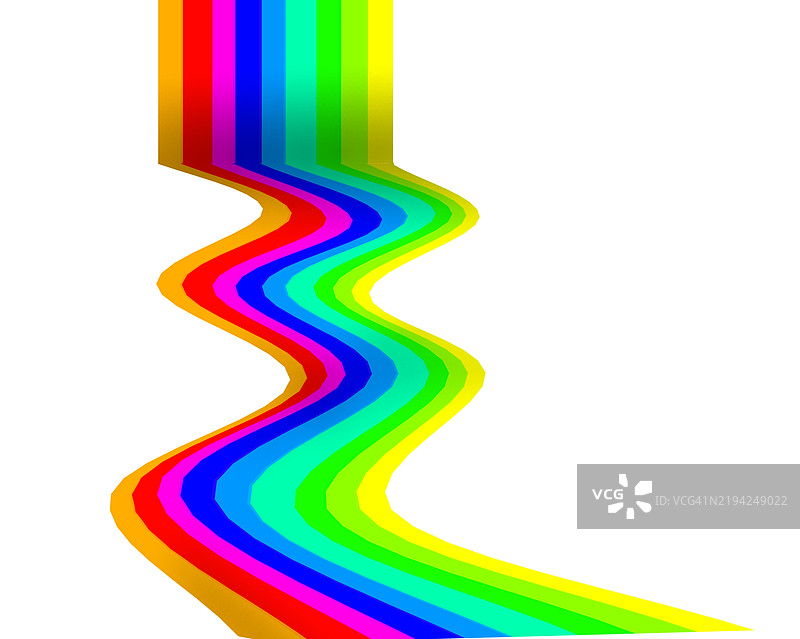 色彩缤纷的彩虹图案设计图片素材