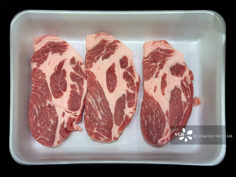 墨西哥猪肩肉排用于炸猪排图片素材