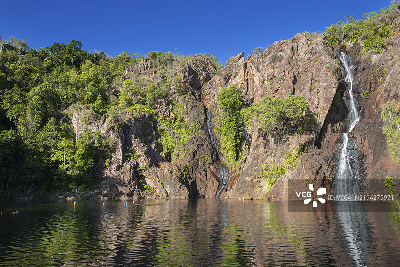 旺吉瀑布，利奇菲尔德国家公园，北领地，澳大利亚，大洋洲图片素材