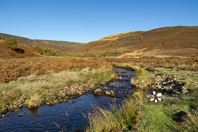 克劳登溪，朗登代尔，德比郡，英格兰图片素材