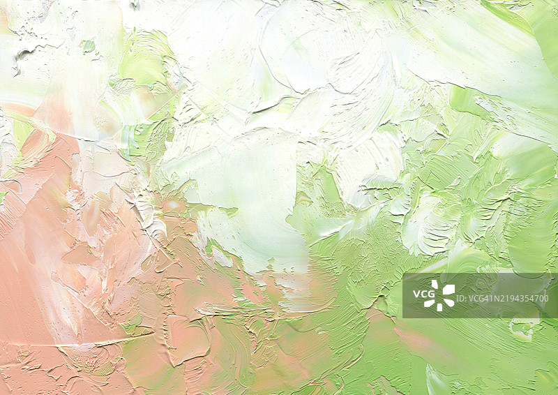 粉色和绿色的油画纹理背景图片素材