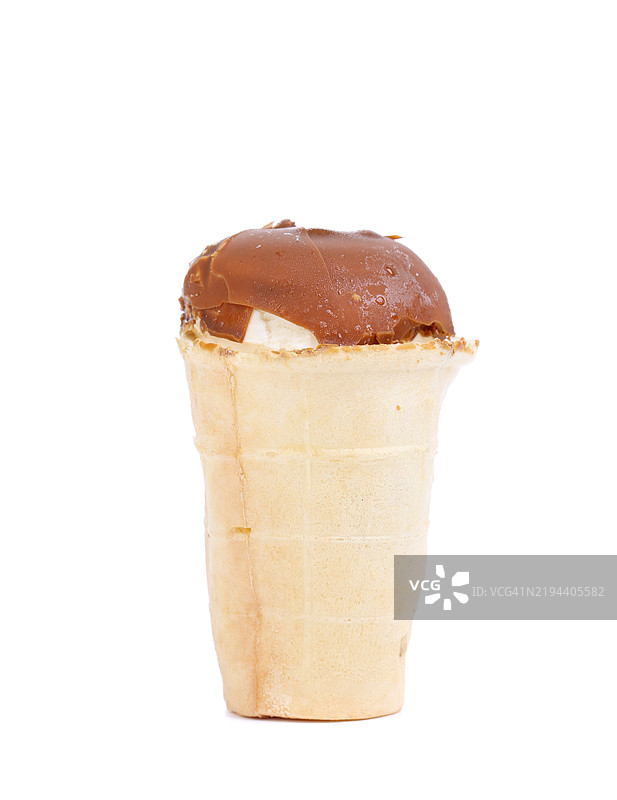 白色背景下的冰淇淋特写图片素材