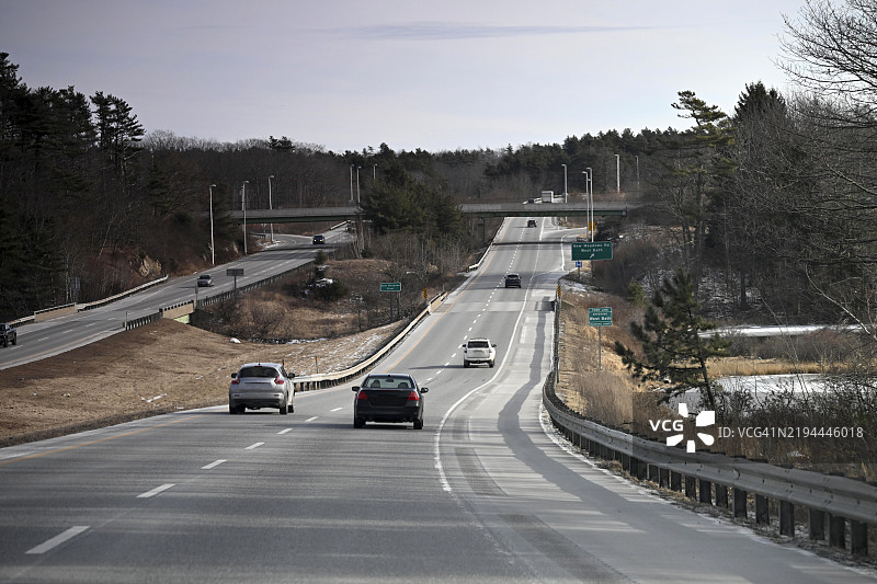 缅因州西巴斯附近的高速公路图片素材