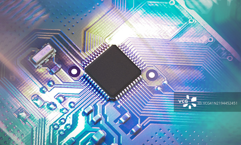 计算机芯片特写图片素材