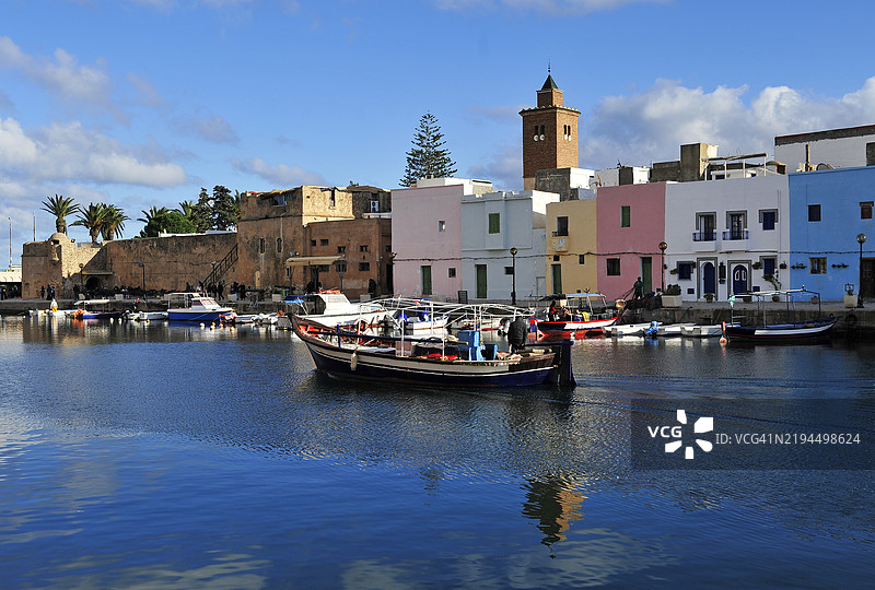 突尼斯比泽尔塔港口的景观图片素材