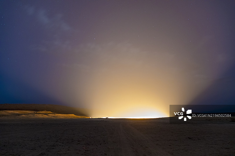 地狱之门，卡拉库尔沙漠，达尔瓦扎火坑，土库曼斯坦图片素材