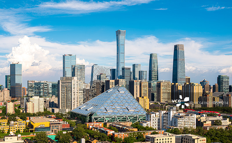 美丽的北京天际线图片素材