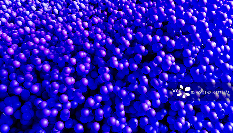 紫色和蓝色球体起伏表面的抽象背景图片素材