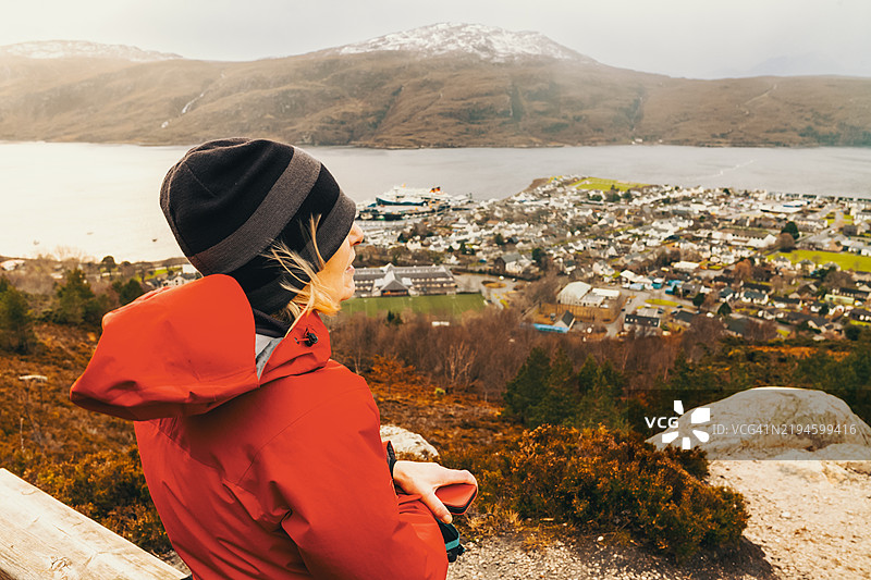苏格兰乌拉普尔观景点，除夕夜图片素材