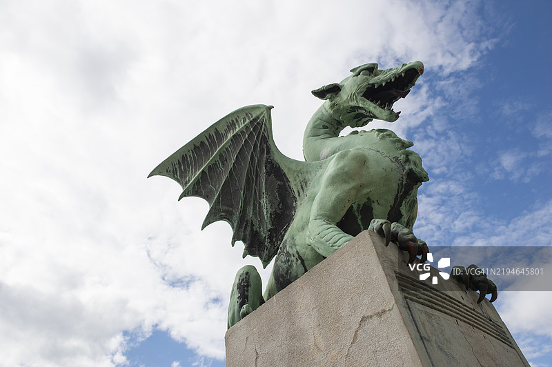 斯洛文尼亚卢布尔雅那的龙桥旅游景点地标图片素材