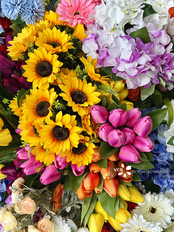 五彩缤纷的花朵图片素材