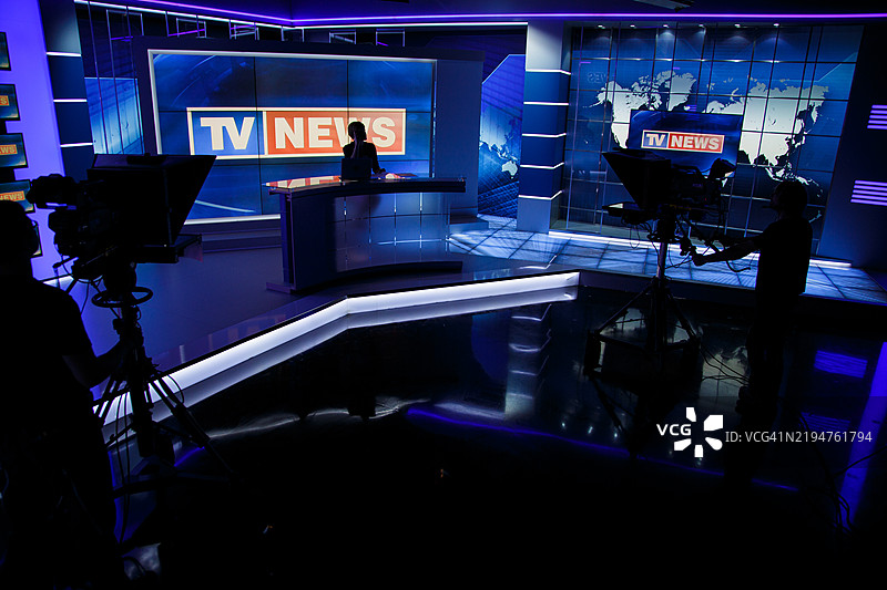 新闻拍摄工作室图片素材