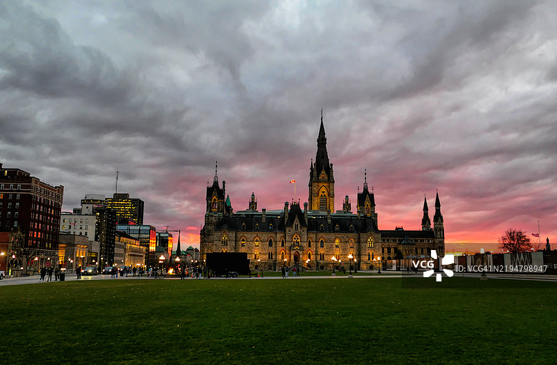 加拿大渥太华的国会山图片素材