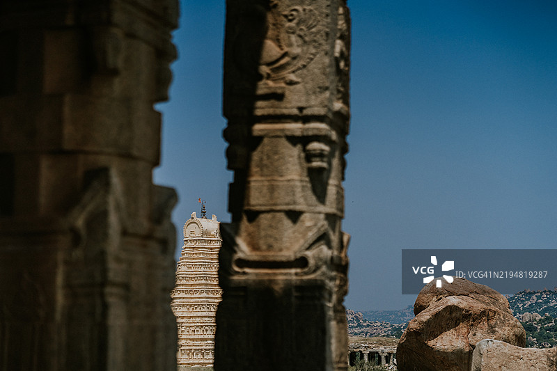 汉比雕刻的柱子图片素材