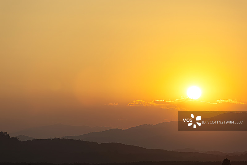 太阳，全球变暖，全球沸腾，气候危机和灾难性的热浪，气候变化，炙热的阳光和灼热的热浪图片素材