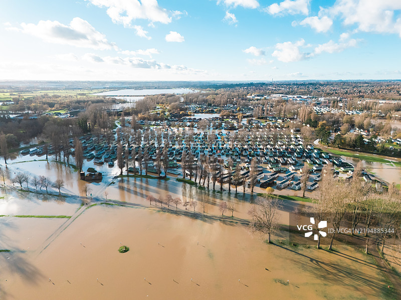 英国诺桑普顿洗地带的洪水图片素材