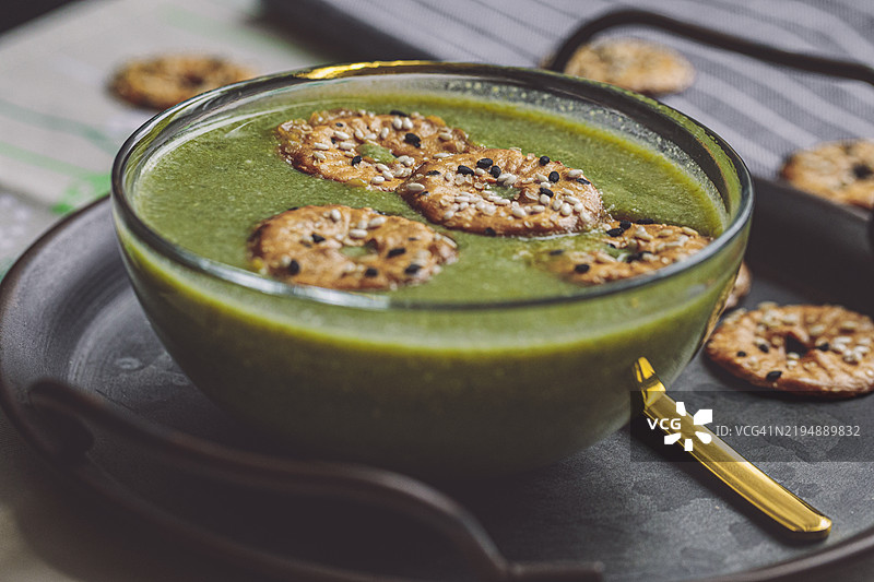 西兰花奶油汤图片素材