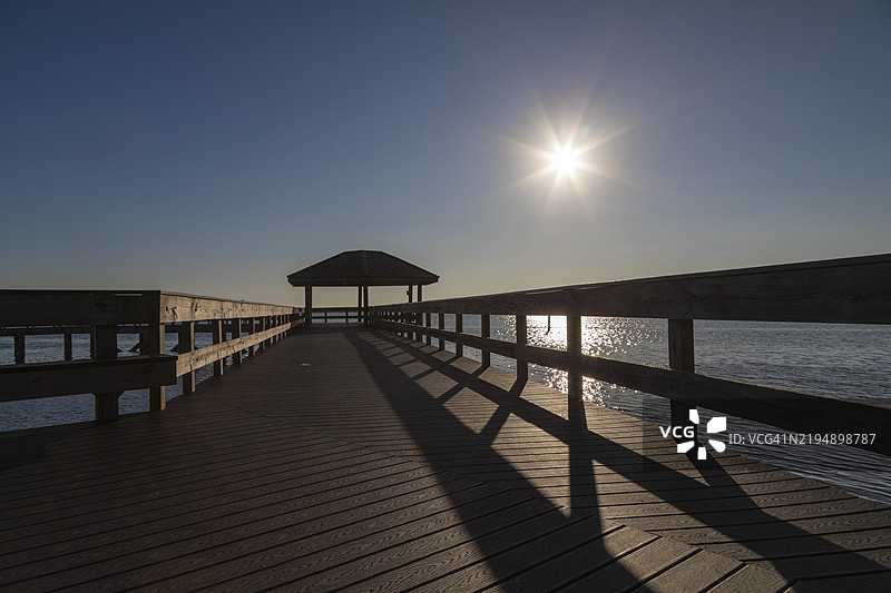 墨西哥湾群岛国家海岸的日落图片素材