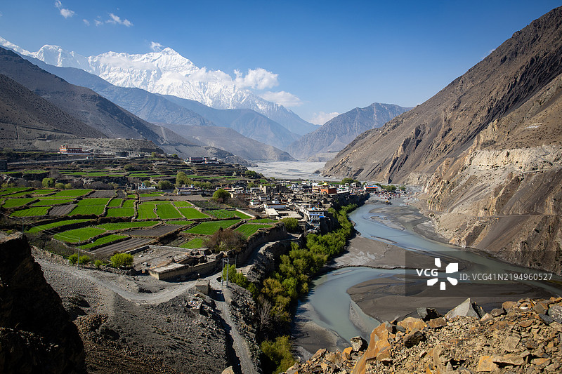 山脉与天空的美丽景色图片素材