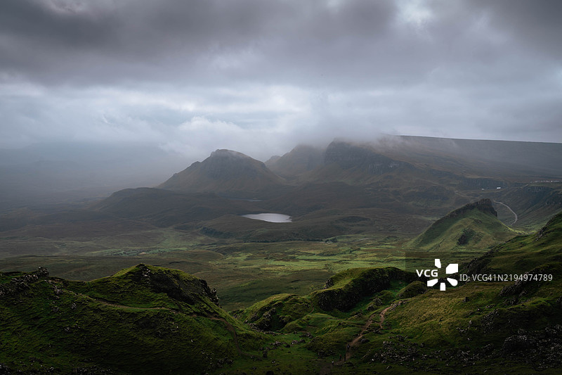 苏格兰的山脉与天空的美丽景色，英国，英国图片素材