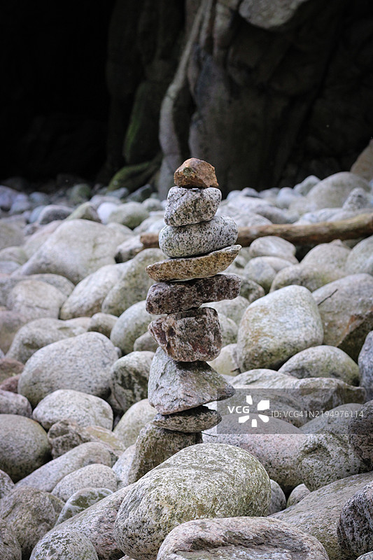 堆叠石头的特写镜头图片素材