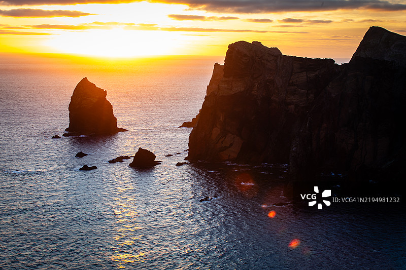 马德拉岛日出时的卡尼亚尔观景台图片素材