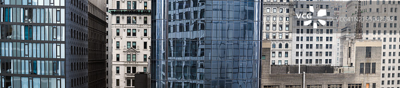 纽约下曼哈顿新旧高楼的全景视图图片素材