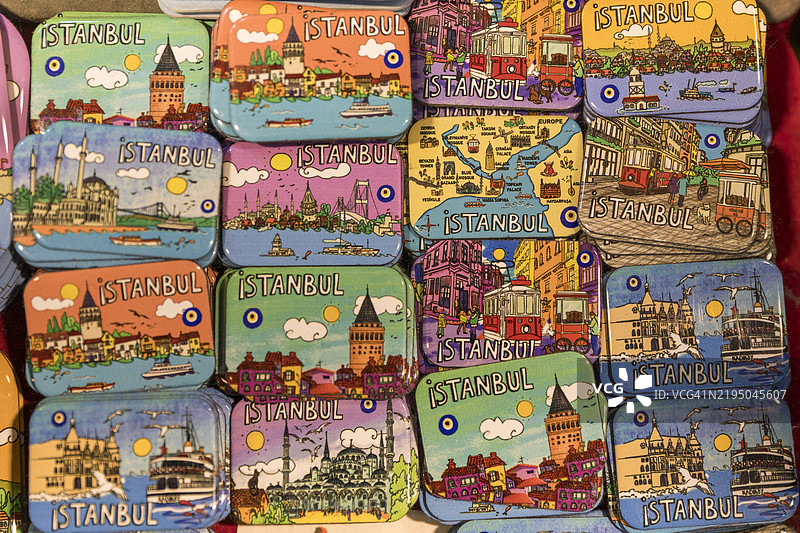 出售冰箱磁铁（伊斯坦布尔，土耳其）图片素材