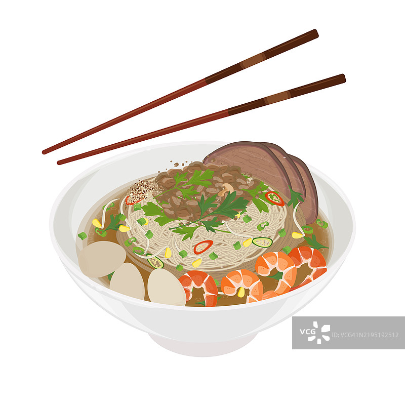 柬式牛肉米粉汤（Kuy Teav）图片素材