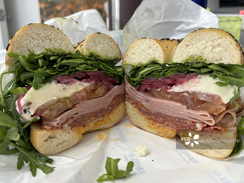 贝果三明治图片素材