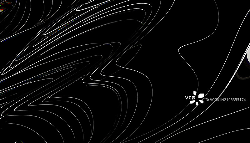 抽象的黑白波浪线条形成迷人的图案图片素材