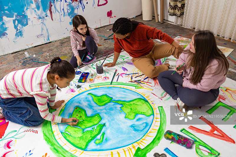 明亮的色彩为更美好的地球图片素材