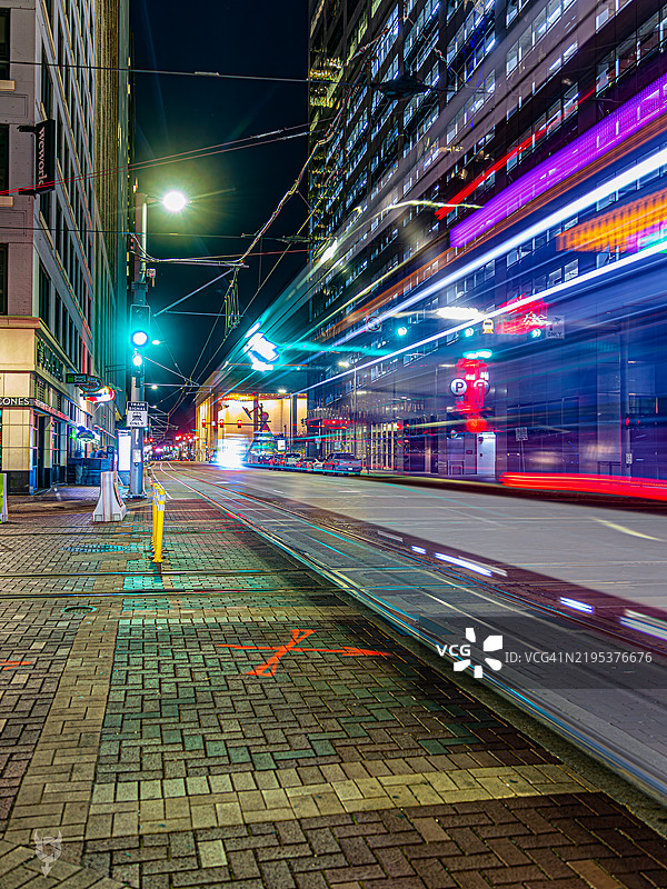 空荡荡的火车站，休斯顿，德克萨斯州，美国图片素材