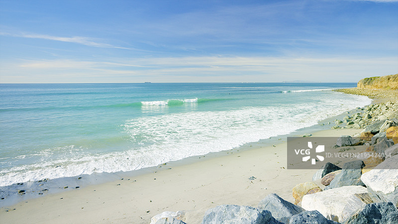 海洋。西海岸。加利福尼亚。图片素材