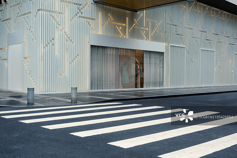 商业区的城市街道图片素材